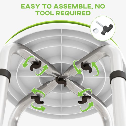 HOMCOM 360 Degree Swivel Shower Stool w/ Non-Slip Feet for Disabled