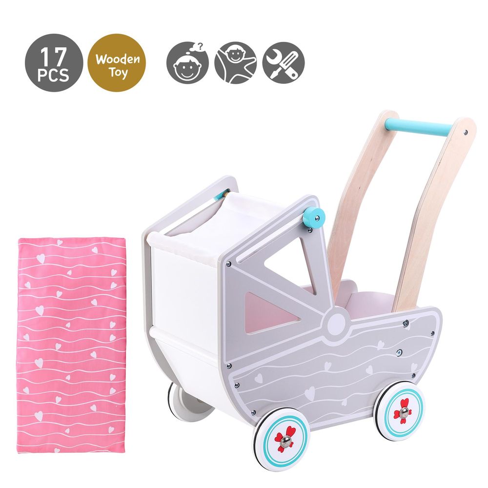 Deluxe SOKA Doll Pram - High-Quality Wooden Toy