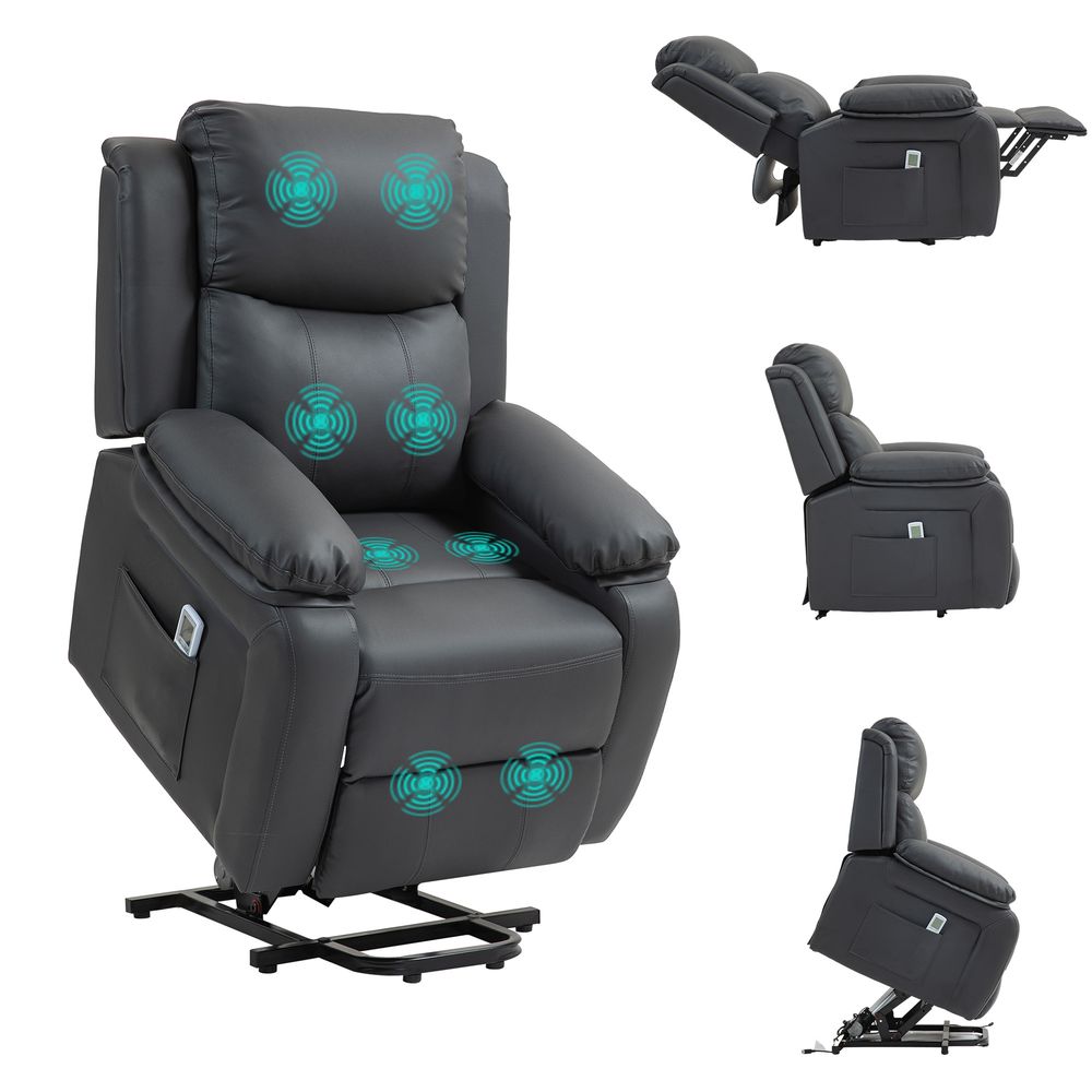 HOMCOM Riser and Recliner Chair Power Lift Recliner with Remote