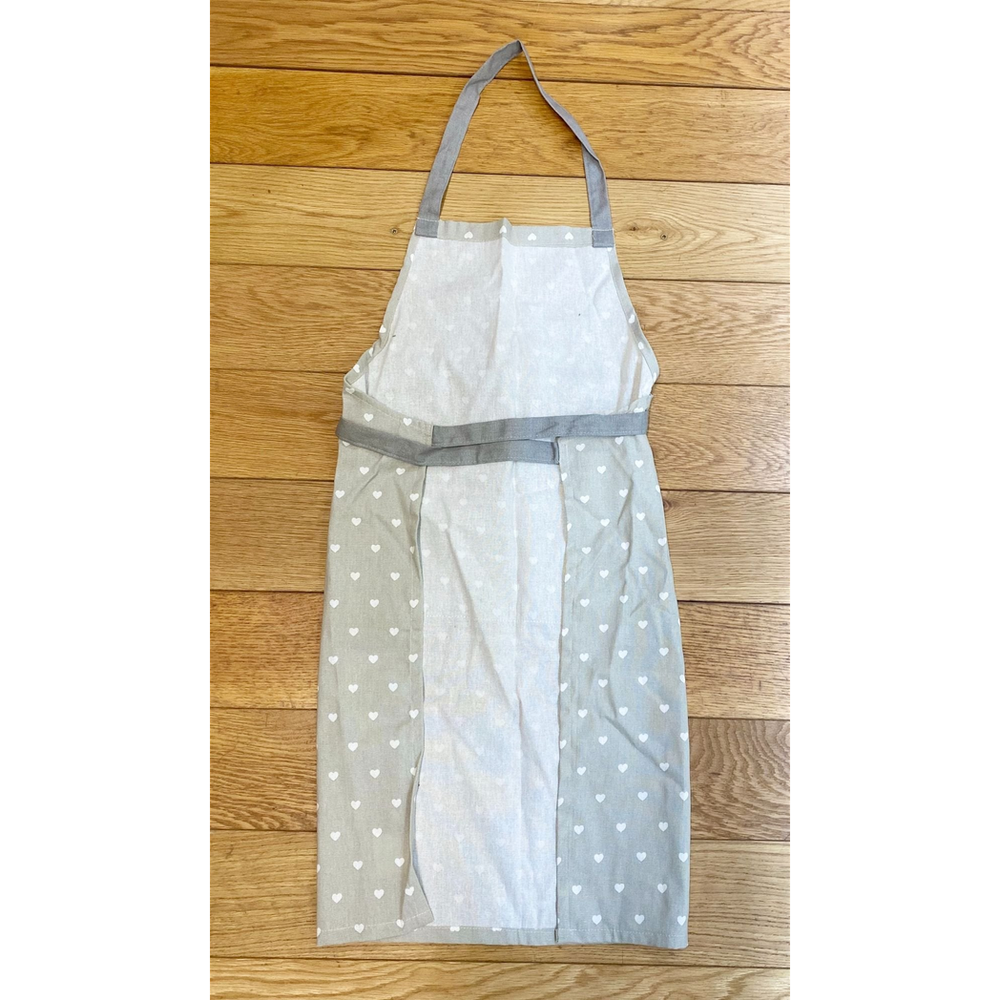 Premium Cotton Grey Heart Print Kitchen Apron