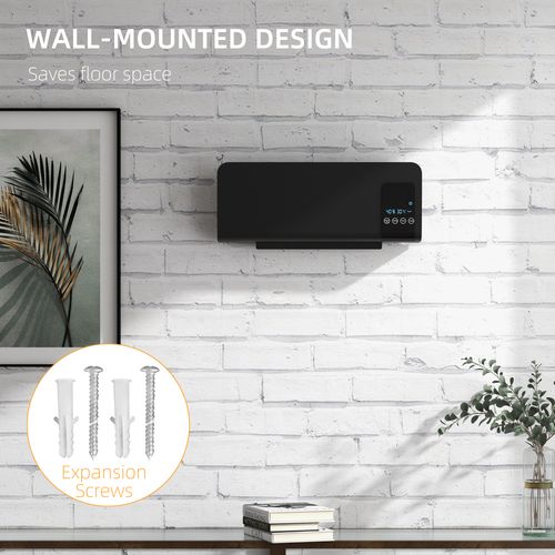 HOMCOM 2000W Wall Mounted Ceramic Heater with Remote Control for Home