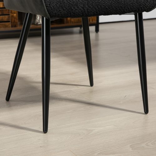 HOMCOM Accent Chair w/ Foot Pads and Chenille Fabric Arm Chair