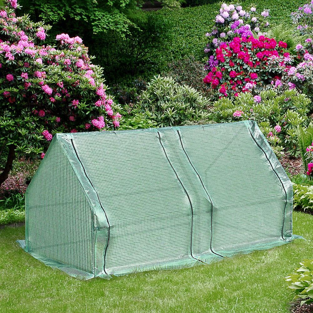 Portable Greenhouse Steel Frame | Grow Vegetables & Flowers | UV-Resistant Zipper Door Cover