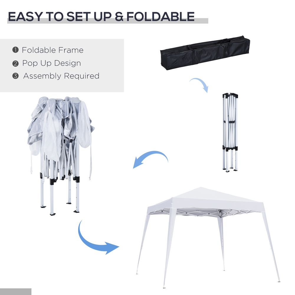 Outsunny Pop-Up Tent: Spacious 3x3m Gazebo - Perfect for Picnics, Events, Festivals - High Quality, Easy Setup
