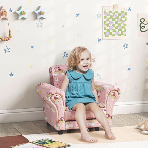 AIYAPLAY 2 Piece Kids Sofa Set with Unicorn Design, for Nursery