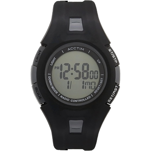 Acctim 'Alarme' Radio Controlled Watch Black Digital Sports Watch 60297B BRAND NEW BUT NEEDS BATTERY