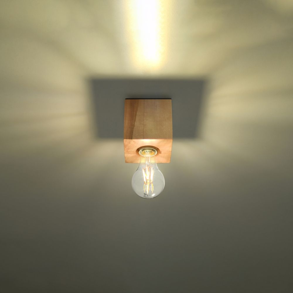 Premium Quality Wooden Ceiling Lamp - Scandinavian Design, E27 Socket