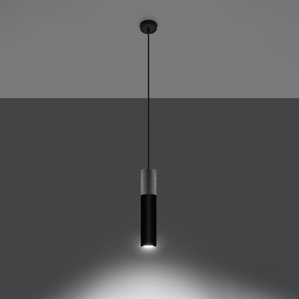 Modern Pendant Lamp: Steel & Concrete Design [High-Quality] - Perfect for Contemporary Interiors GU10