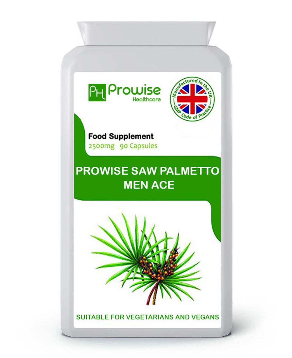 High-Strength Saw Palmetto 2500mg Capsules - Support Urinary Tract & Prostate Health - Prowise Healthcare