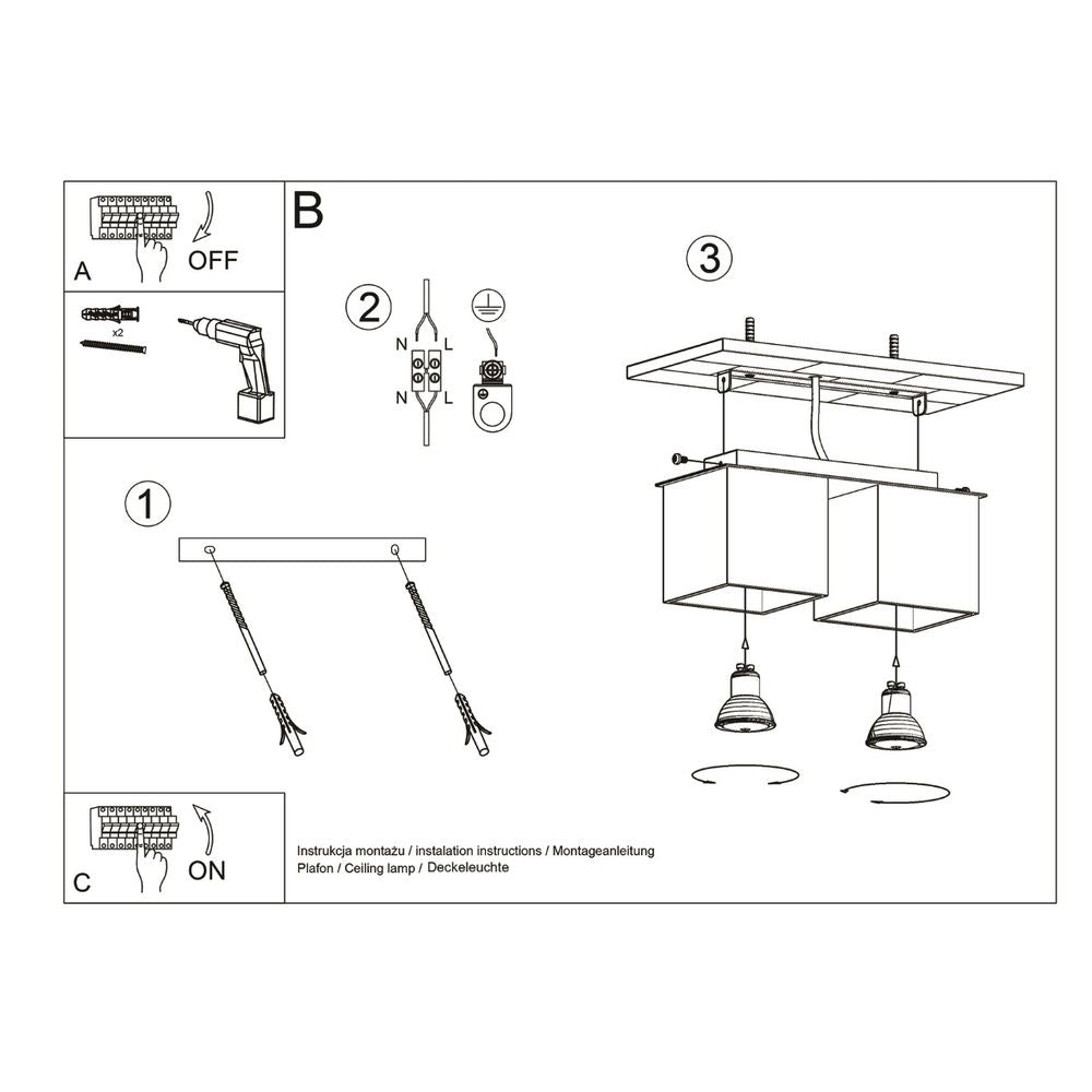 Modern Aluminum Quad Ceiling Lamp - High Quality GU10