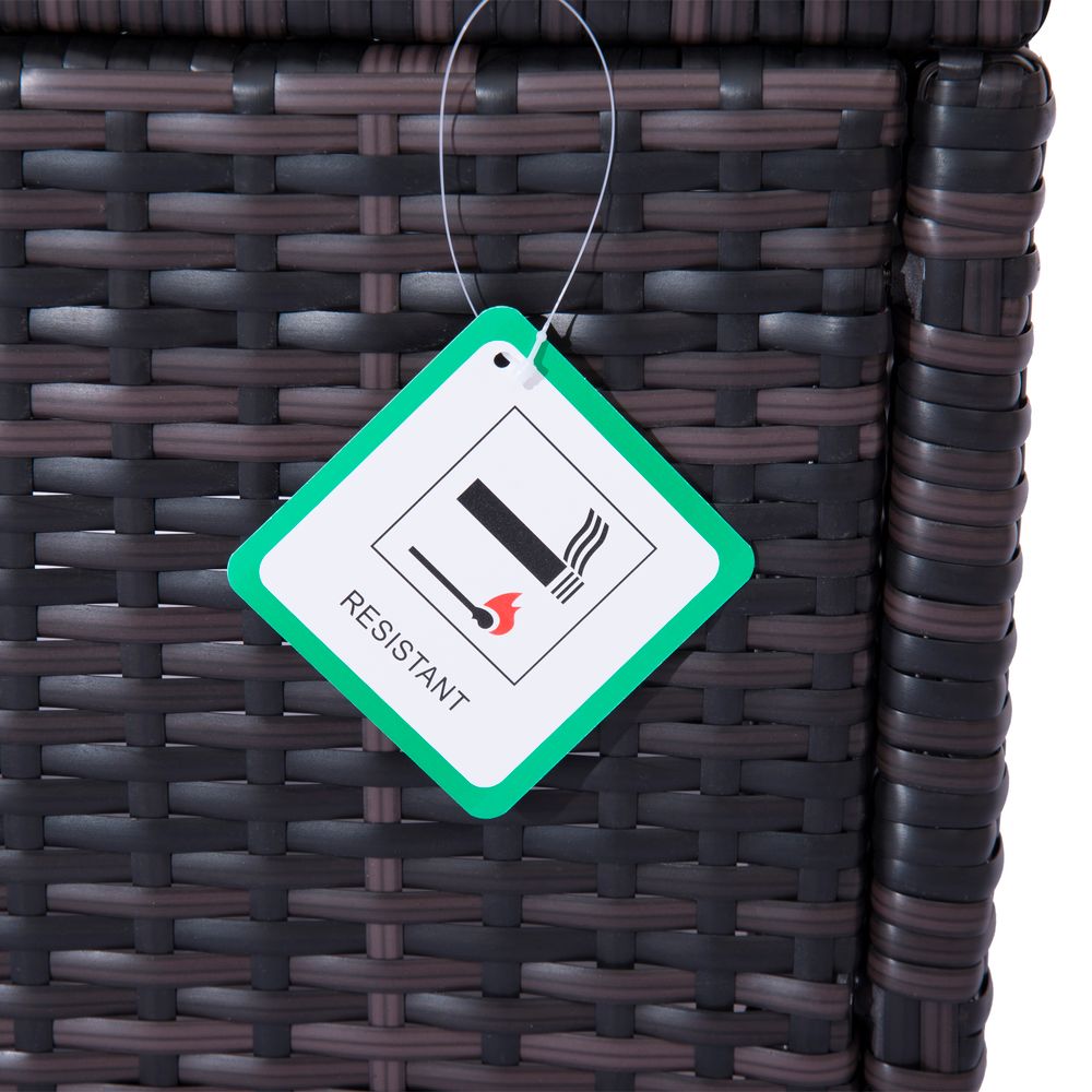 Premium Rattan Footstool Wicker Ottoman | Padded Seat Cushion | High Quality Furniture