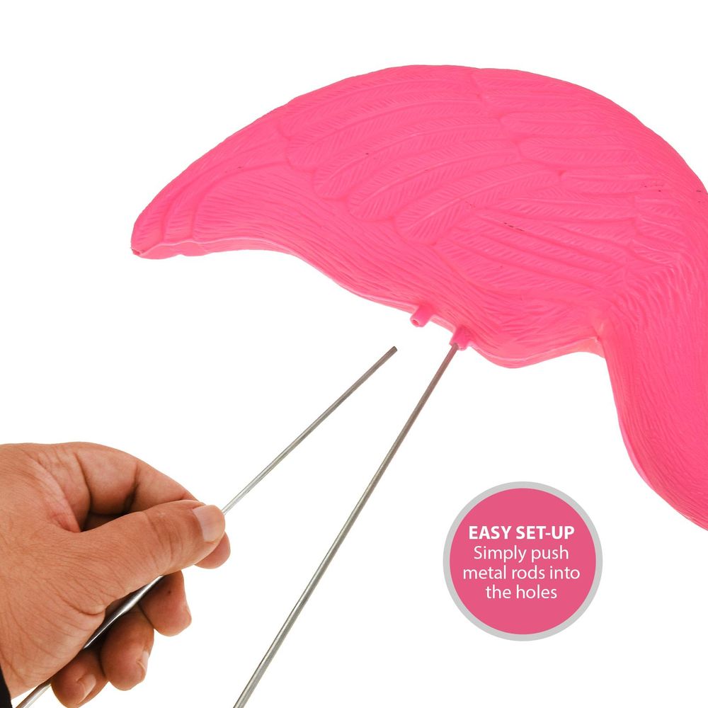ASAB Pink Flamingo Garden Ornament Pack Of 2 - High Quality, Weather Resistant, Easy Assembly - Perfect Yard Art