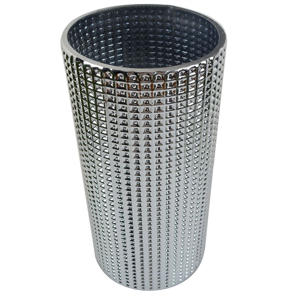 Premium 30cm Silver Dot Glass Vase