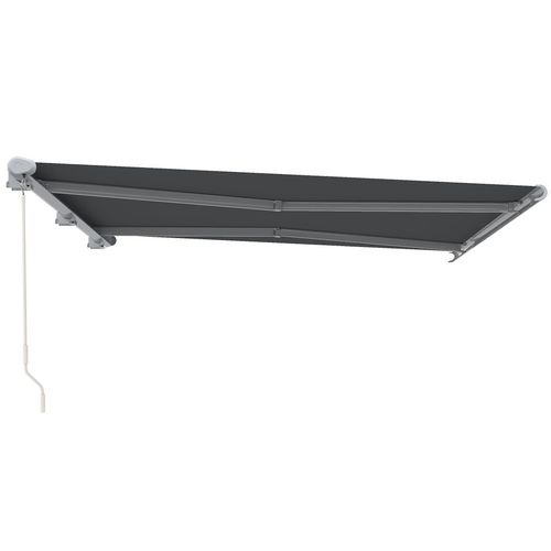 Outsunny 4x3m Full Cassette Electric Retractable Awning for Patio Door Window