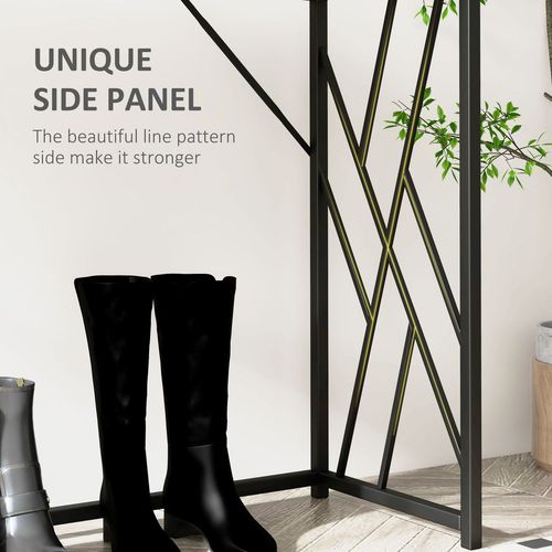 HOMCOM Console Table, Industrial Sofa Table with Metal Frame for Living Room, Hallway, 120 cm, Grey