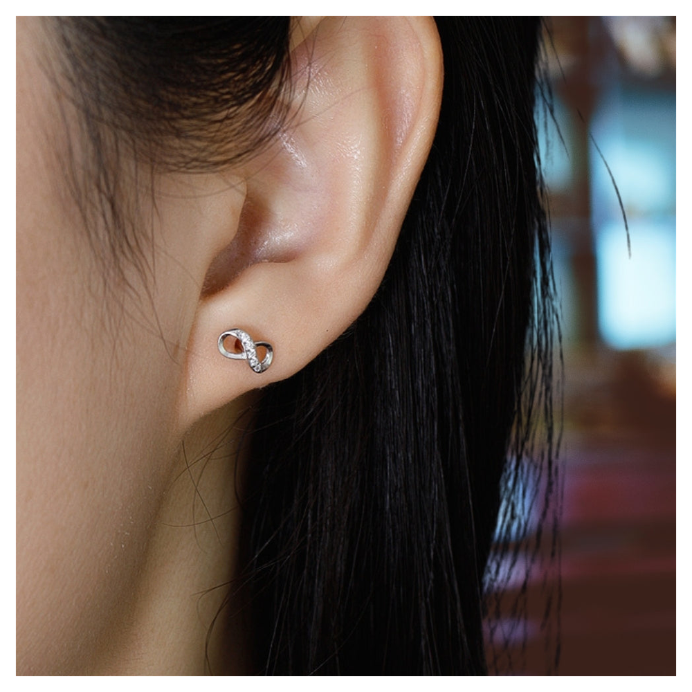 Infinity Stud Earrings | Ideal Birthday or Christmas Gift