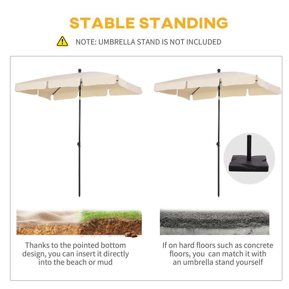 Premium Aluminium Tilting Sun Parasol - High Quality Rectangular Umbrella for Garden Patio - Free Shipping
