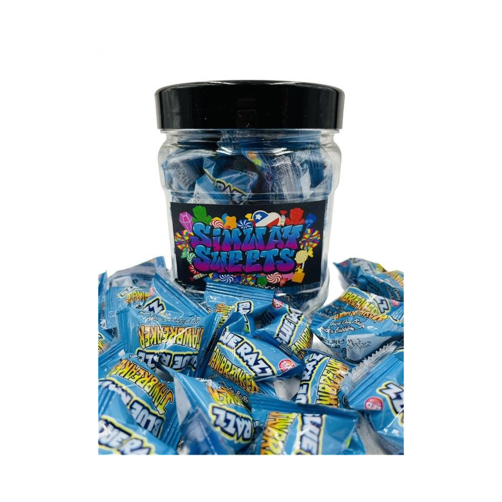Delicious Blue Raspberry Jawbreakers x 40 | High Quality Hard Candy in a Reusable Jar | Fast Shipping