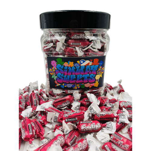 Simway Sweets Jar 680g - Tootsie Frooties Strawberry Flavour - Individually Wrapped American Sweets - Approximately 180 Pieces