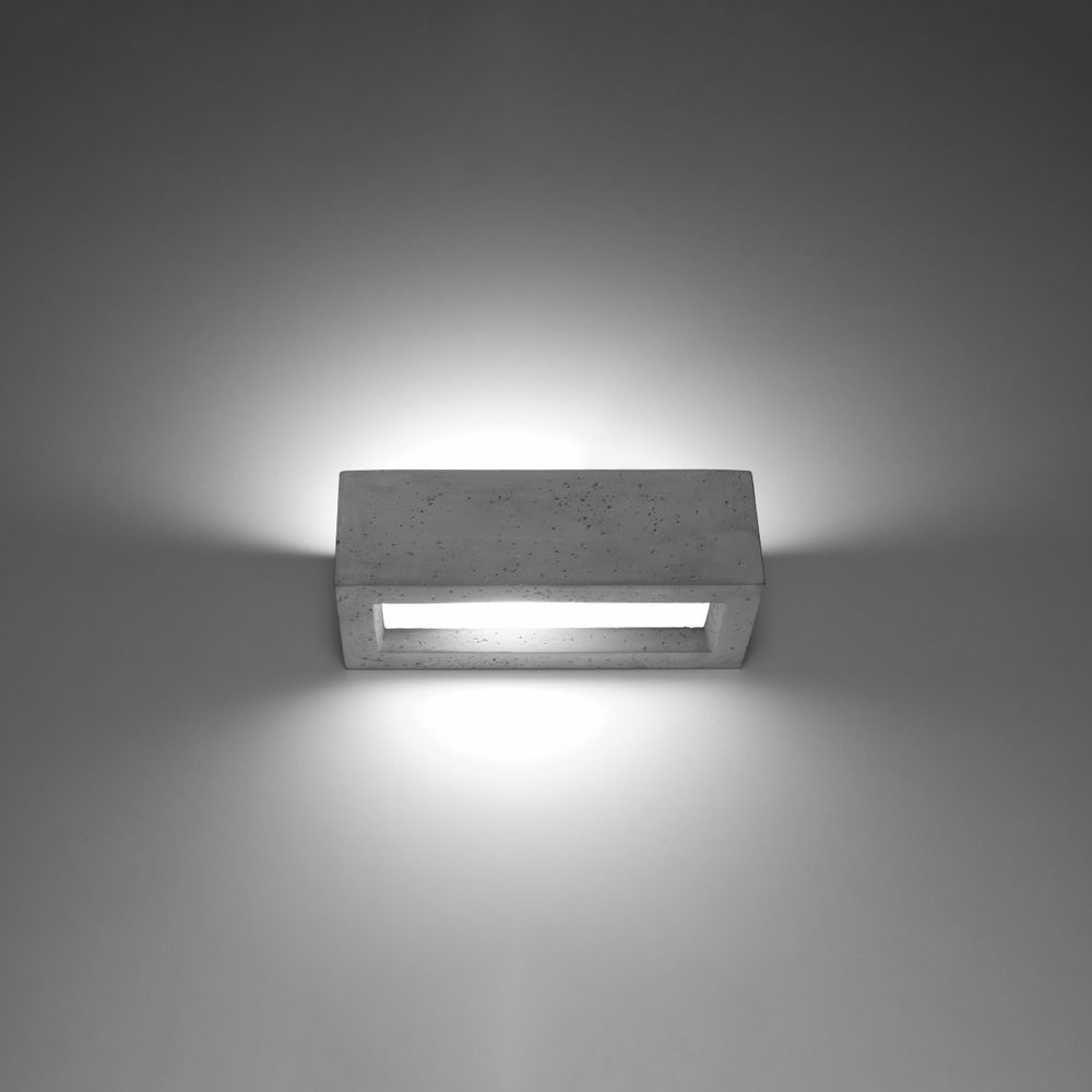 Premium Concrete Wall Lamp: Modern Design, Glass Shade, E27 Base