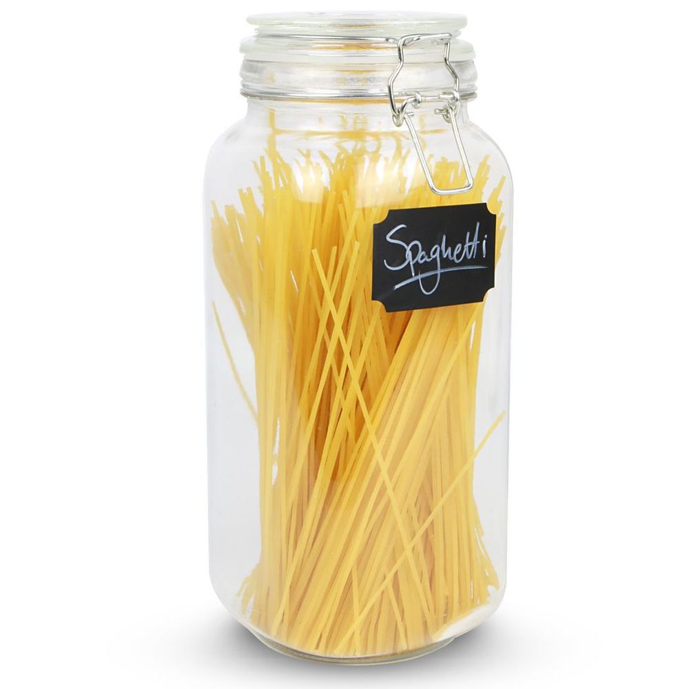 Organize and Preserve with Clip-Top Glass Storage Jars - Set of 5 | M&W