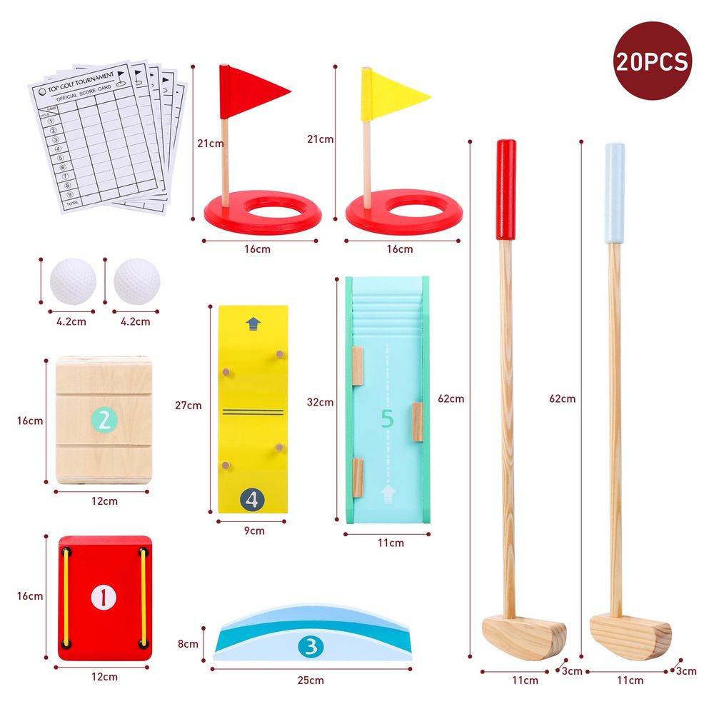 SOKA Golf Set: Indoor/Outdoor Fun, Obstacles, Educational, High Quality, 2 Clubs, 2 Balls, 2 Holes, 5 Obstacles, 5 Scorecards