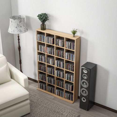 HOMCOM DVD CD Media Storage Rack, Video Display Unit, 89 x 130.5 cm