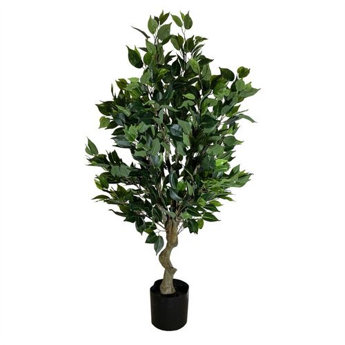 100cm Leaf Realistic Artificial Ficus Tree / Plant Bush Ficus Copper Planter