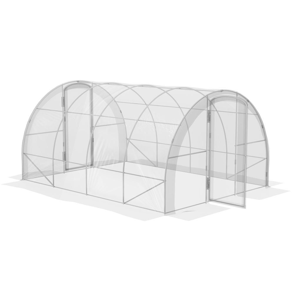 Premium Outsunny Greenhouse: 4x3m, Galvanised Steel Frame, Quality Door