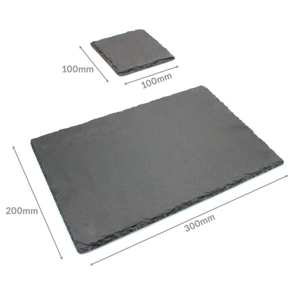 Premium Natural Slate Placemats & Coasters - Heat Resistant & Stylish | Maison & White