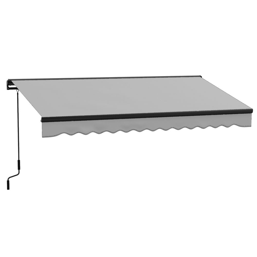 Outsunny 3x2m Electric Retractable Awning- Aluminium Frame. Remote Control. UV Protection. Adjustable Canopy. High Quality.