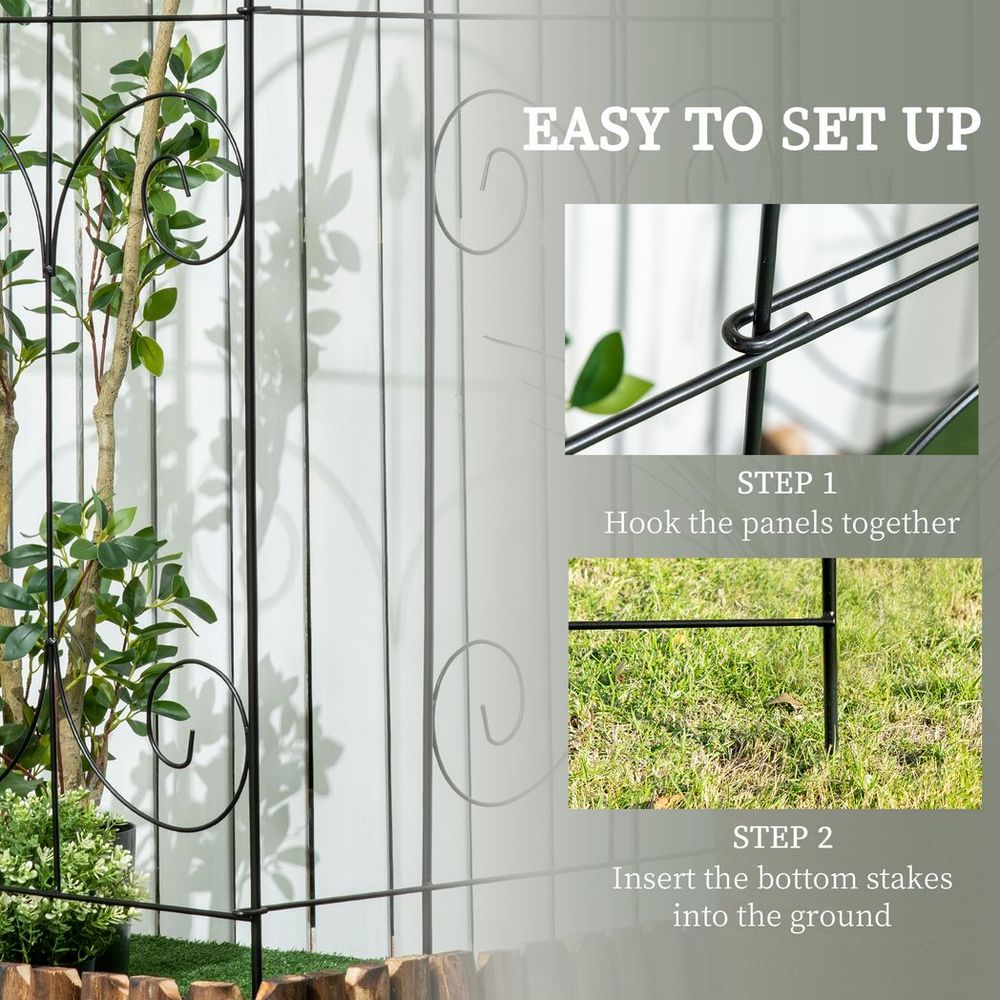 Garden Fencing Panels 44in x 12.5ft Flower Bed Border Edging Animal Barrier - Professional, High-Quality, Easy Install