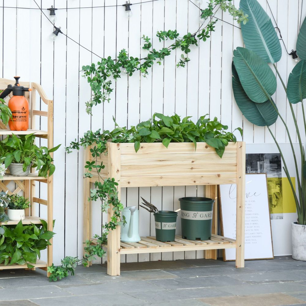 Premium Wooden Plant Stand – Durable, Tall Flower Bed Box, 100x40x84cm – Quality Craftsmanship