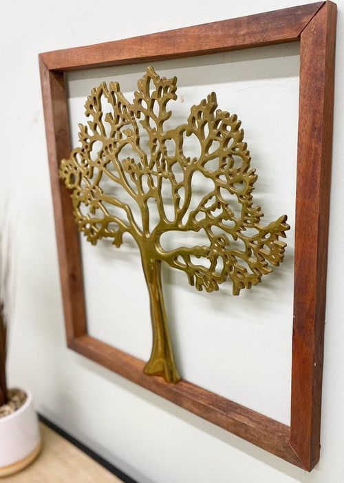 Gold Tree Of Life In Wooden Frame