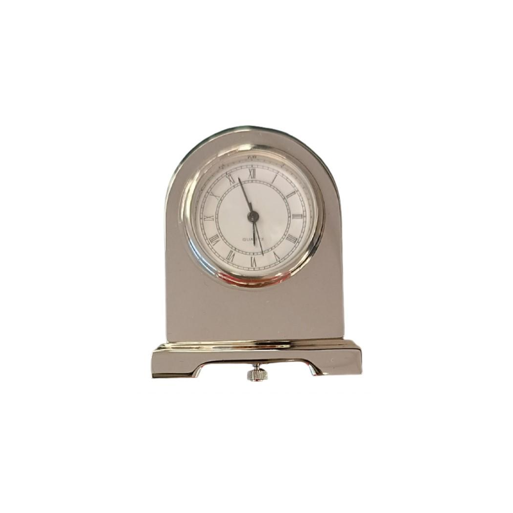 Silvertone Mini Clock - Brass IMP3S - Quality Assurance - Clearance