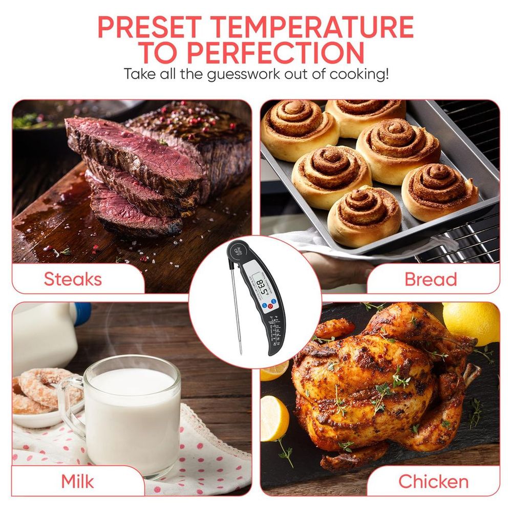 ASAB Digital Food Thermometer - BLACK