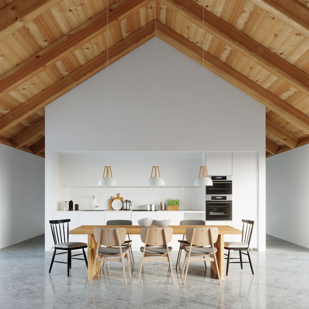 Modern Pendant Lamp: Steel & Wood Design, E27 Socket