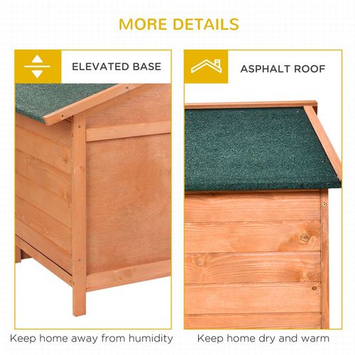 Wooden Rabbit Hutch Detachable Pet House with Openable Run & Roof