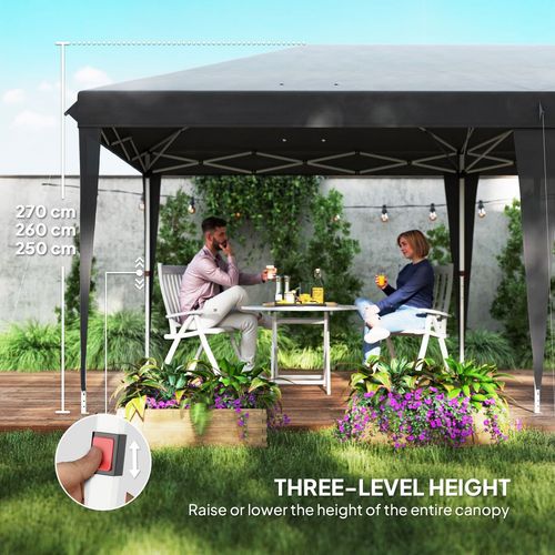 Outsunny 6 x 3(m) Pop Up Gazebo Patio Party Event Heavy Duty Canopy Grey