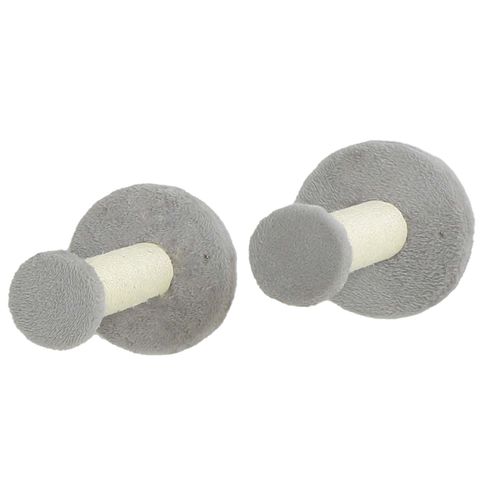 PawHut 3PCs Corner Design Cat Wall Shelves Furniture, Light Grey