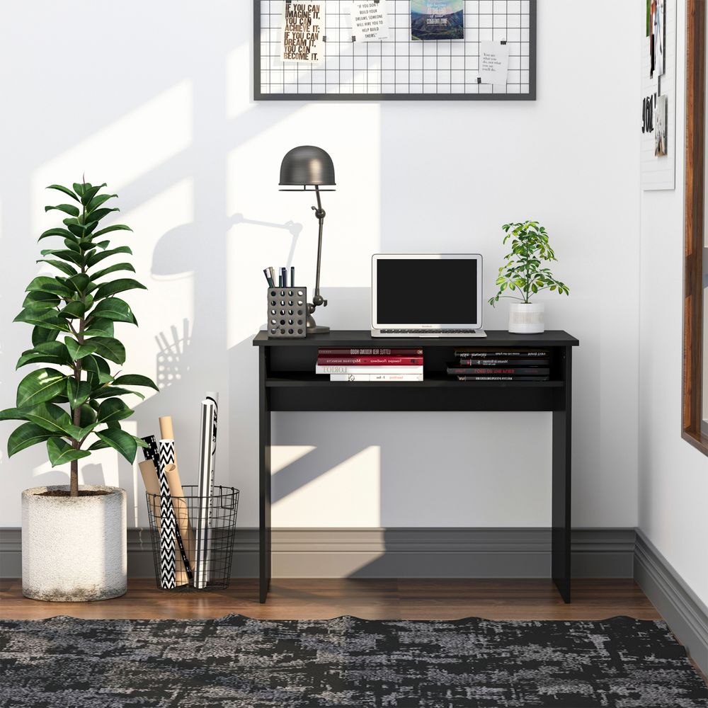 HOMCOM Workstation - 50Lx90Wx74H cm, Black