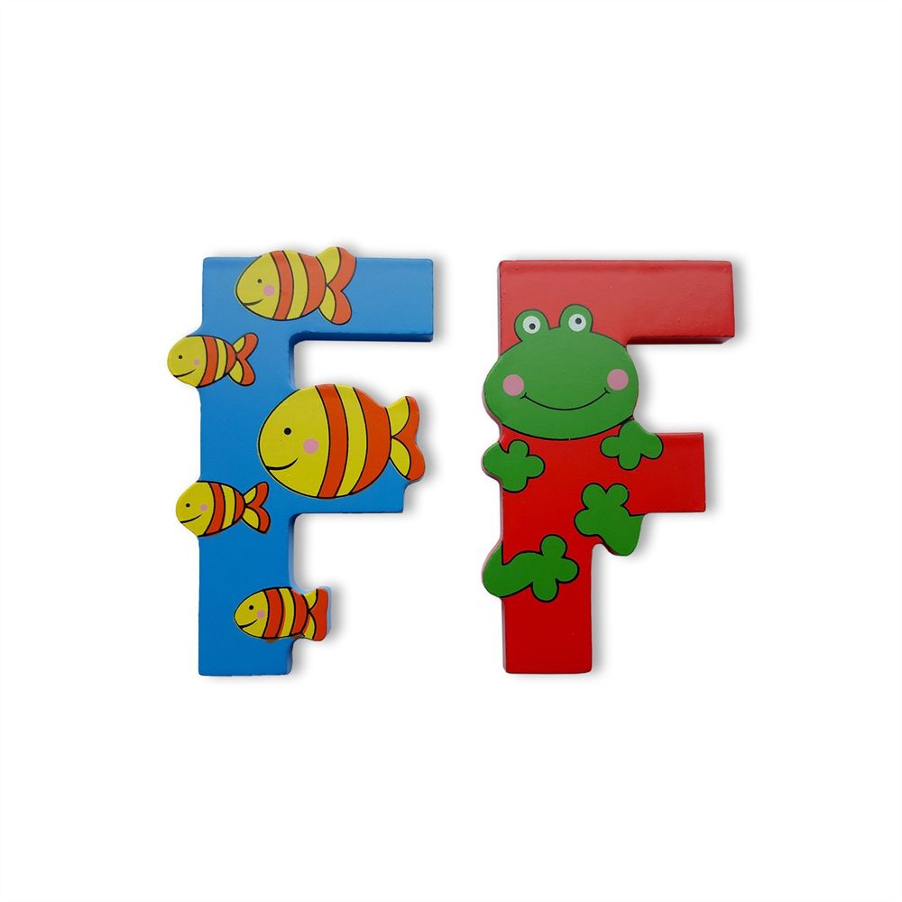 Vinsani Wooden Jungle Animal Upper Case Alphabet Letters Personalised Bedroom Wall Door Name