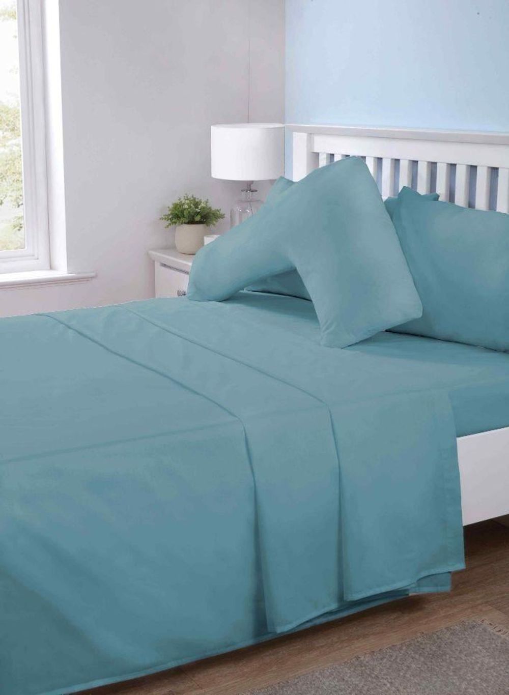 Premium Opus King Aquq Flat Sheets - Luxurious & Vibrant