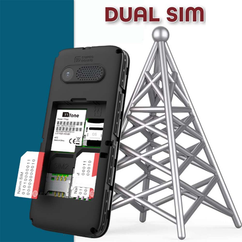 TTfone TT150 Black Dual SIM with Mains Charger, EE Pay As You Go