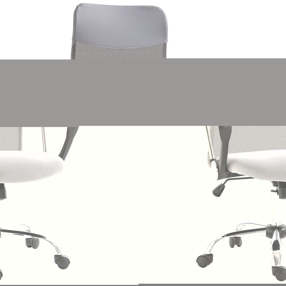 HOMCOM Executive Office Chair High Back Mesh Back Seat Desk Chairs, Light Grey