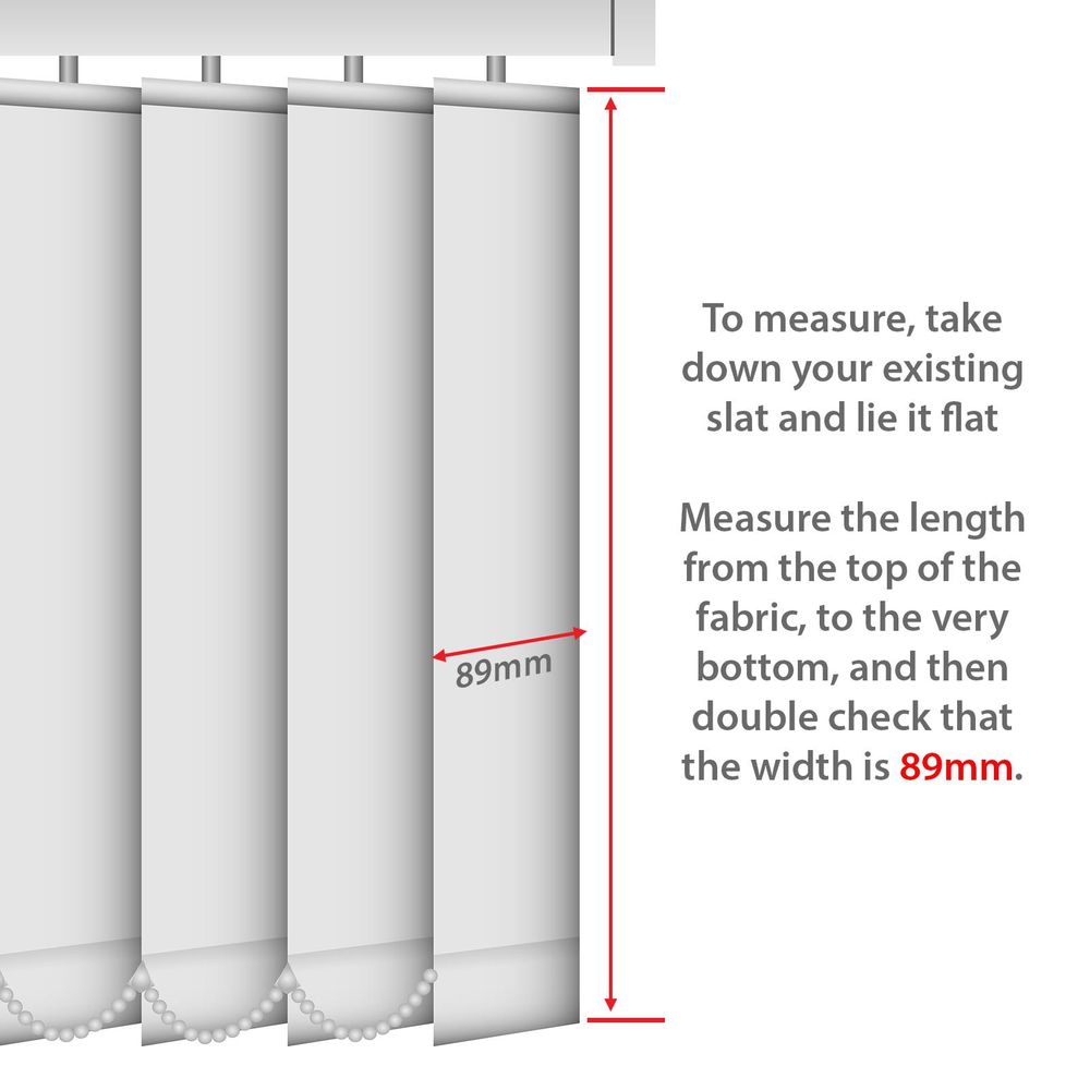 Cloud White Vertical Blind Slats Replacement - 2400mm - High Quality