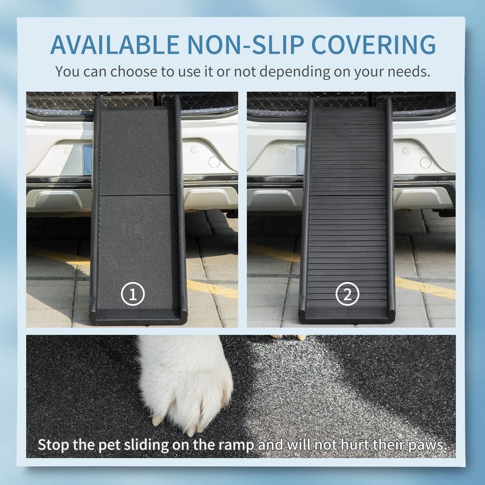 PawHut Foldable Pet Ramp Dog Car Ramp for SUVs, Cars - Black