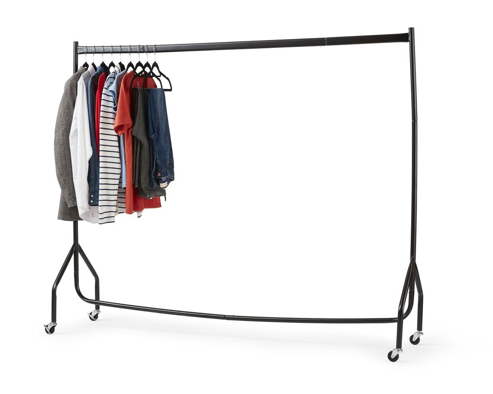 Extra Heavy Duty 6ft Long x 5ft Tall Clothes Rail In Black