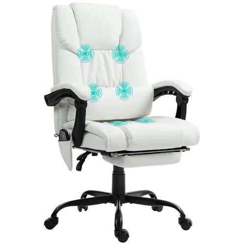 Vinsetto PU Massage Office Chair Height Adjustable Computer Chair