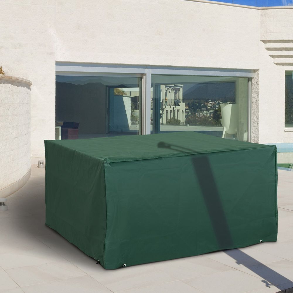 Outsunny 210x140x80cm UV Rain Protective Cover for Garden Rattan Furniture - Grey